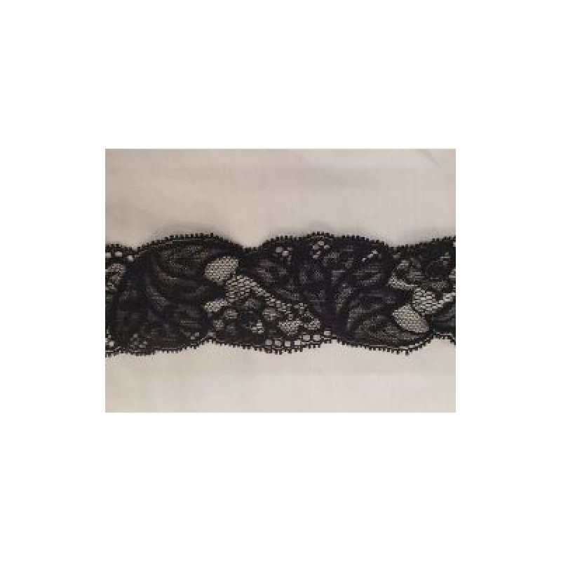 dentelle de calais noire 5 cm