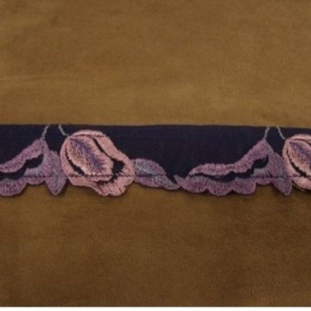 dentelle de calais violet 3,5 cm