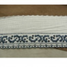 DENTELLE BLANCHE COTON brodé bleu 10 cm