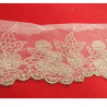 dentelle taupe brodée sur tulle 10 cm
