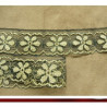 Dentelle doré motif fleur 4 cm