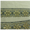 Dentelle doré motif fleur 4 cm