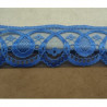 DENTELLE DE CALAIS bleu roi dentelé sur 1 bordure 6 cm