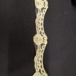 dentelle froncé noire 4.5 cm