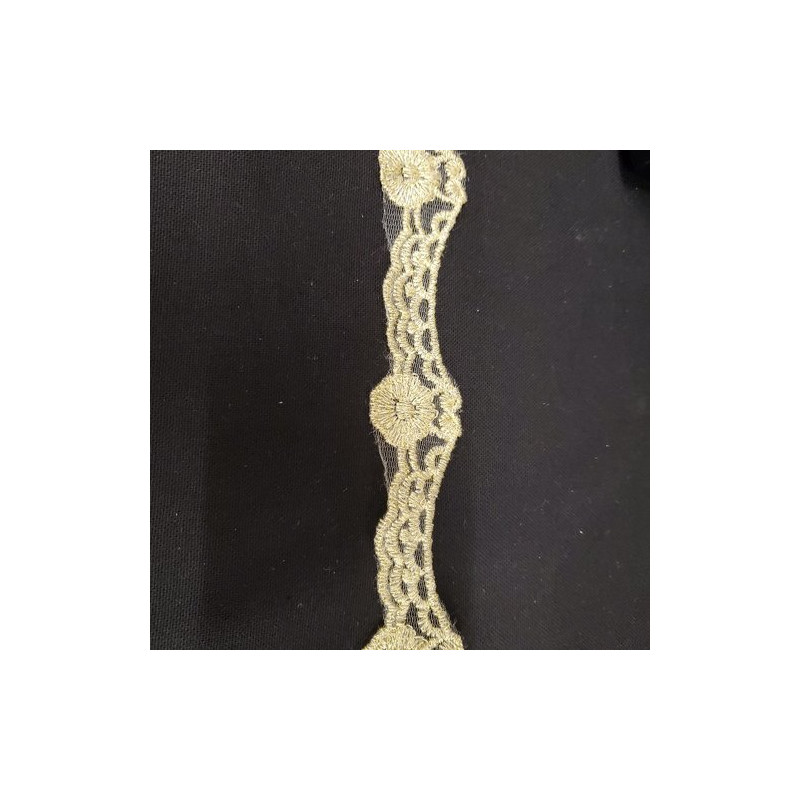 dentelle froncé noire 4.5 cm
