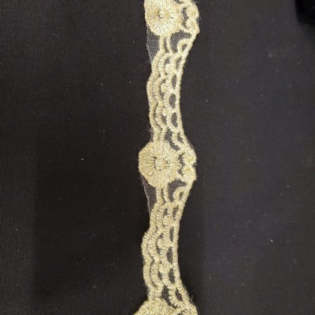 dentelle froncé noire 4.5 cm