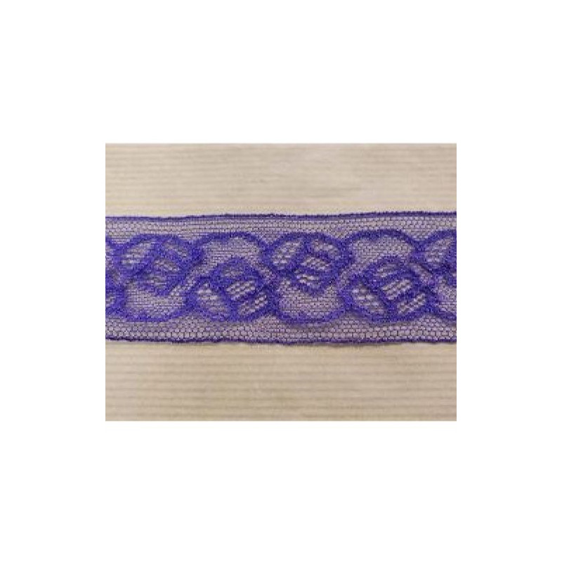Ruban Froncé Pailleté Rose Stretch Sur Tulle 45 mm