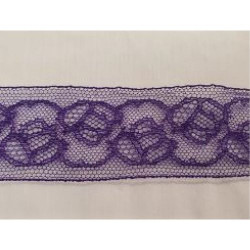 Ruban Froncé Pailleté Rose Stretch Sur Tulle 45 mm
