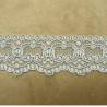 dentelle froncé gris clair légèrement élastique 30 mm