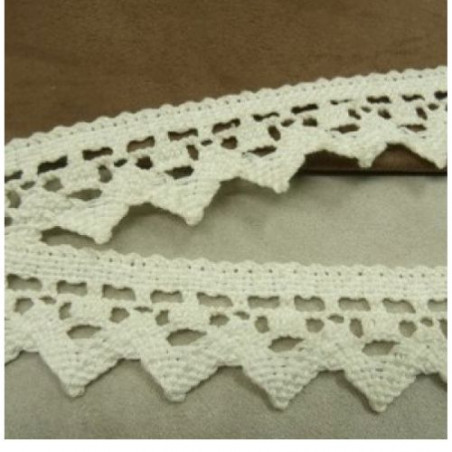 Dentelle de calais blanche coton 4.5 cm