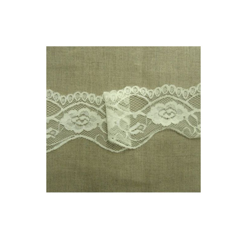 Dentelle de calais ecru stretch 7.5 cm