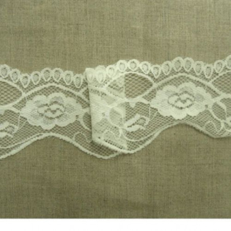 Dentelle de calais ecru stretch 7.5 cm