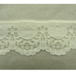 DENTELLE DE CALAIS fine et dentelé beige clair 5 cm