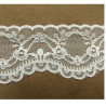 DENTELLE DE CALAIS brodée sur tulle blanche   4.5 cm