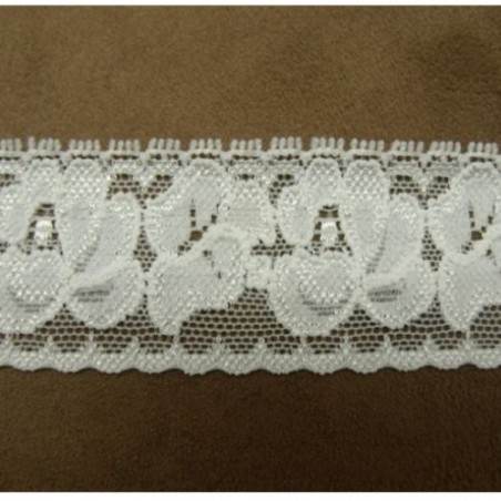 DENTELLE DE CALAIS stretch blanche 3 cm