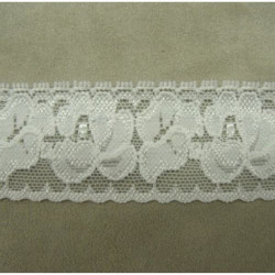 DENTELLE DE CALAIS stretch blanche 3 cm