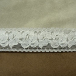 DENTELLE DE CALAIS stretch blanche 3 cm