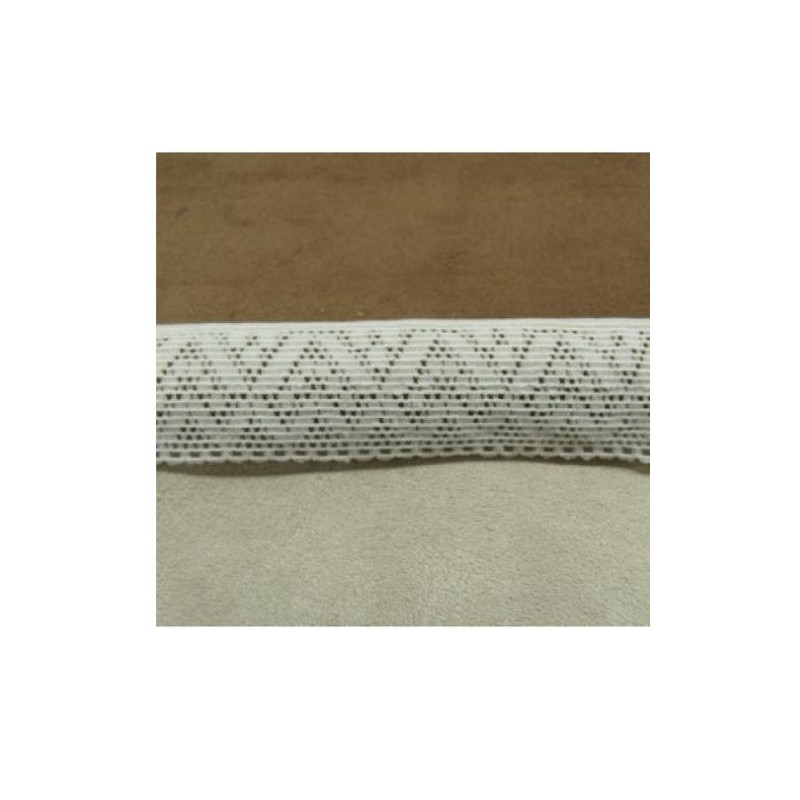 DENTELLE de calais ELASTIQUE COTON ET STRETCH blanche 3 cm