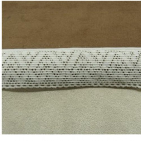 DENTELLE de calais ELASTIQUE COTON ET STRETCH blanche 3 cm