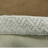 DENTELLE de calais ELASTIQUE COTON ET STRETCH blanche 3 cm