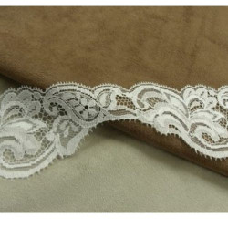 DENTELLE DE CALAIS blanche 5,5 cm /hauteur de broderie 2,5 cm