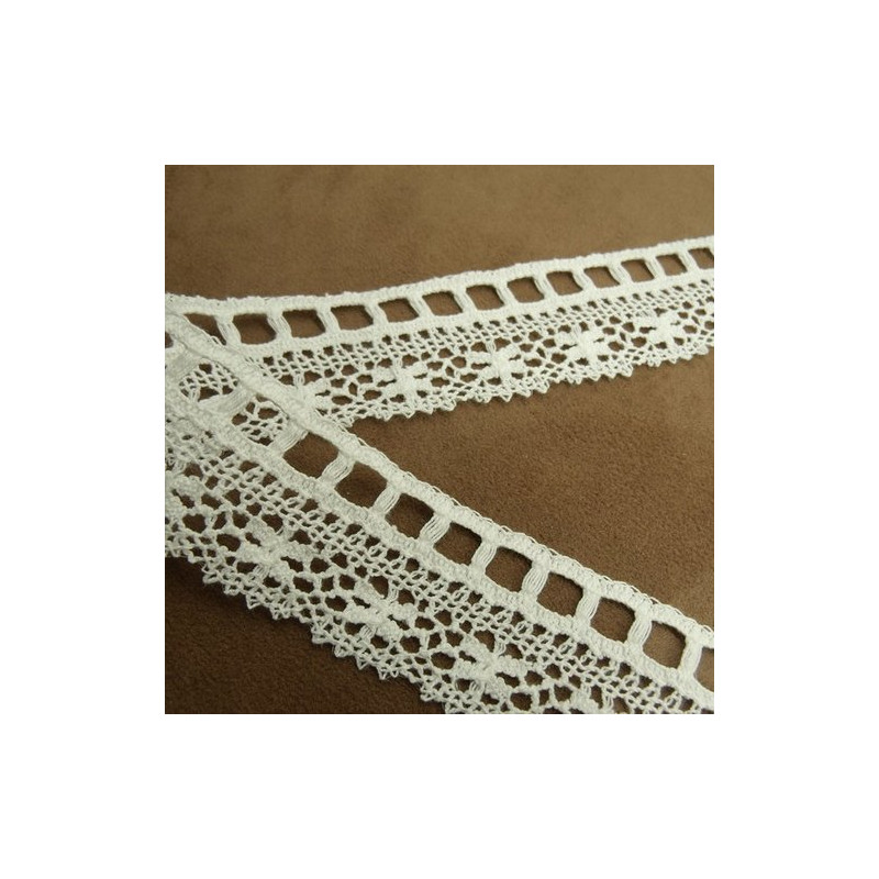 dentelle de calais coton blanc,3.5  cm