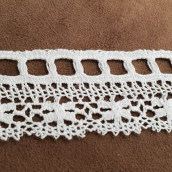 dentelle de calais coton blanc,3.5  cm