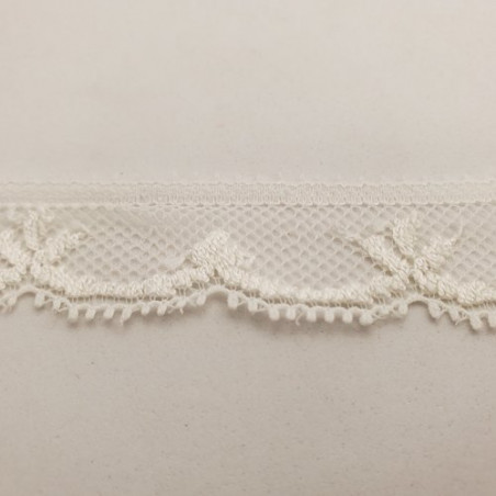 dentelle de calais ivoire 2 cm