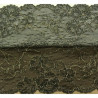 DENTELLE DE CALAIS Noire surbrodée or 23 cm