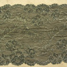 DENTELLE DE CALAIS Noire surbrodée or 23 cm