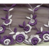 DENTELLE DE CALAIS violet et blanche 17 cm