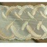 DENTELLE DE CALAIS saumon & ivoire 16 cm
