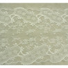 DENTELLE DE CALAIS IVOIRE motif fleurs et bordure festonnée 17 cm