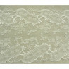 DENTELLE DE CALAIS IVOIRE motif fleurs et bordure festonnée 17 cm