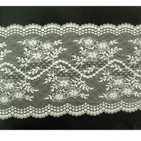 FINE DENTELLE DE CALAIS STRETCH IVOIRE 20 cm