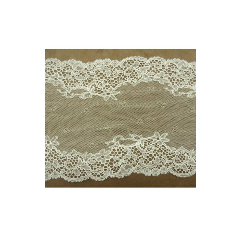 DENTELLE DE CALAIS stretch écru 18 cm