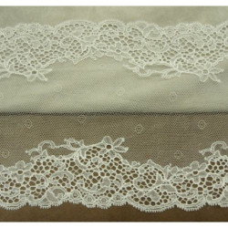 DENTELLE DE CALAIS stretch écru 18 cm