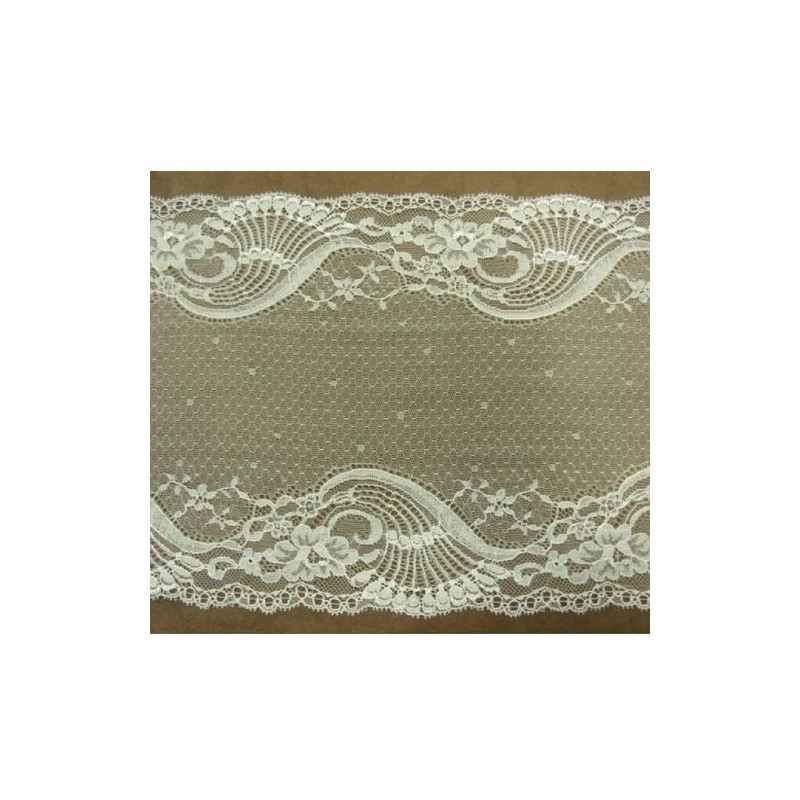 DENTELLE DE CALAIS stretch écru 22 cm
