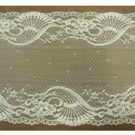 DENTELLE DE CALAIS stretch écru 22 cm