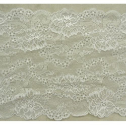 DENTELLE DE CALAIS stretch  blanche 22 cm