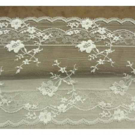 DENTELLE DE CALAIS ivoire 19 cm
