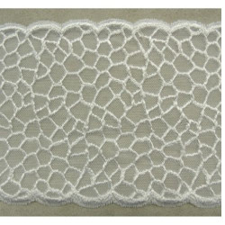 DENTELLE DE CALAIS stretch blanche 12 cm