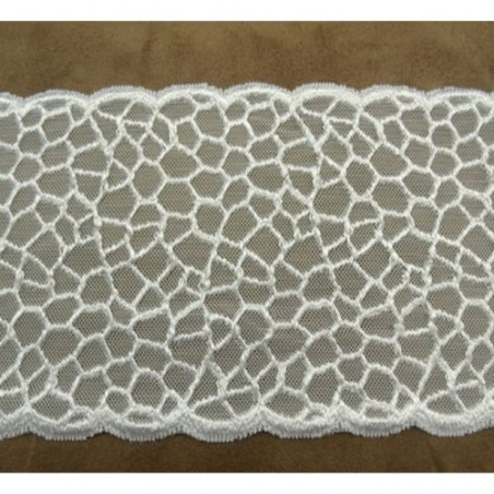 DENTELLE DE CALAIS stretch blanche 12 cm