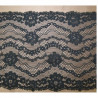 DENTELLE DE CALAIS stretch noire motifs géométrique & floral 17 cm