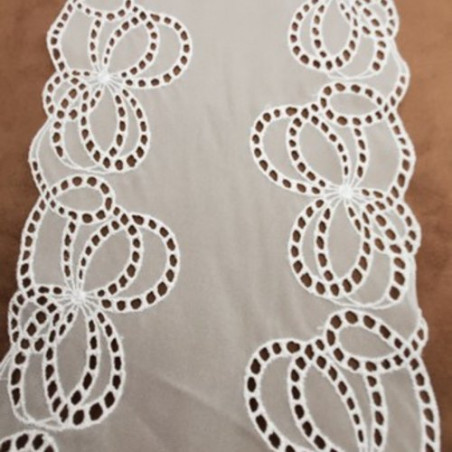 dentelle de calais blanche 19 cm