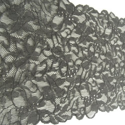 dentelle de calais jacquard noire 16 cm