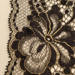 dentelle de calais leavers noir 24 cm