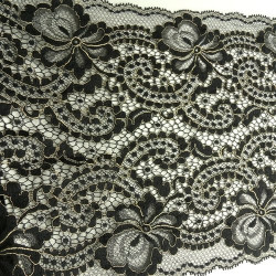 dentelle de calais leavers noir 24 cm
