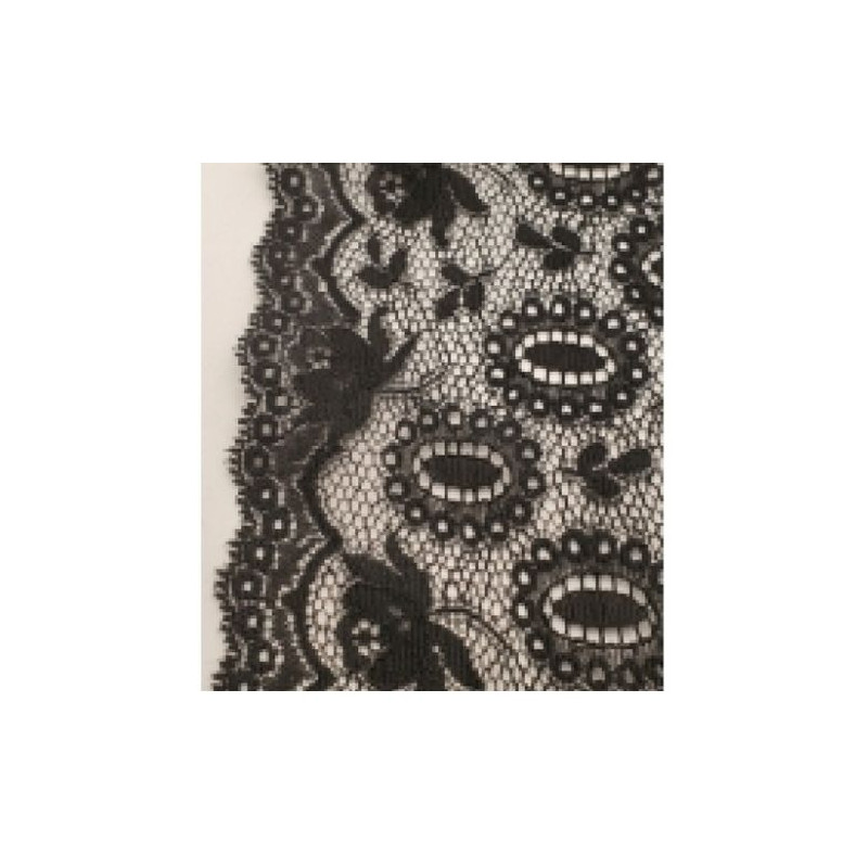 dentelle de calais noire stella 13 cm