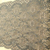 dentelle de calais  jacquard noir et cuivré 25 cm